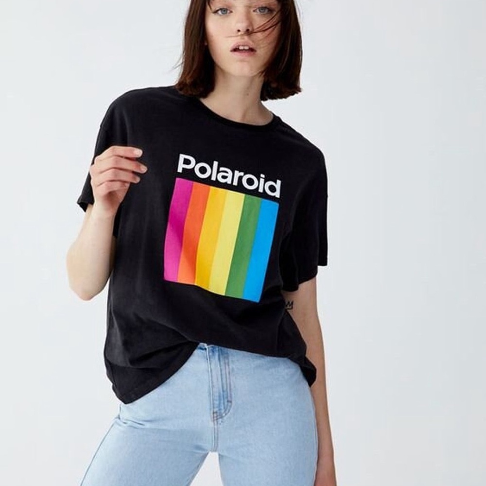 Polaroid Black Tee with Logo
